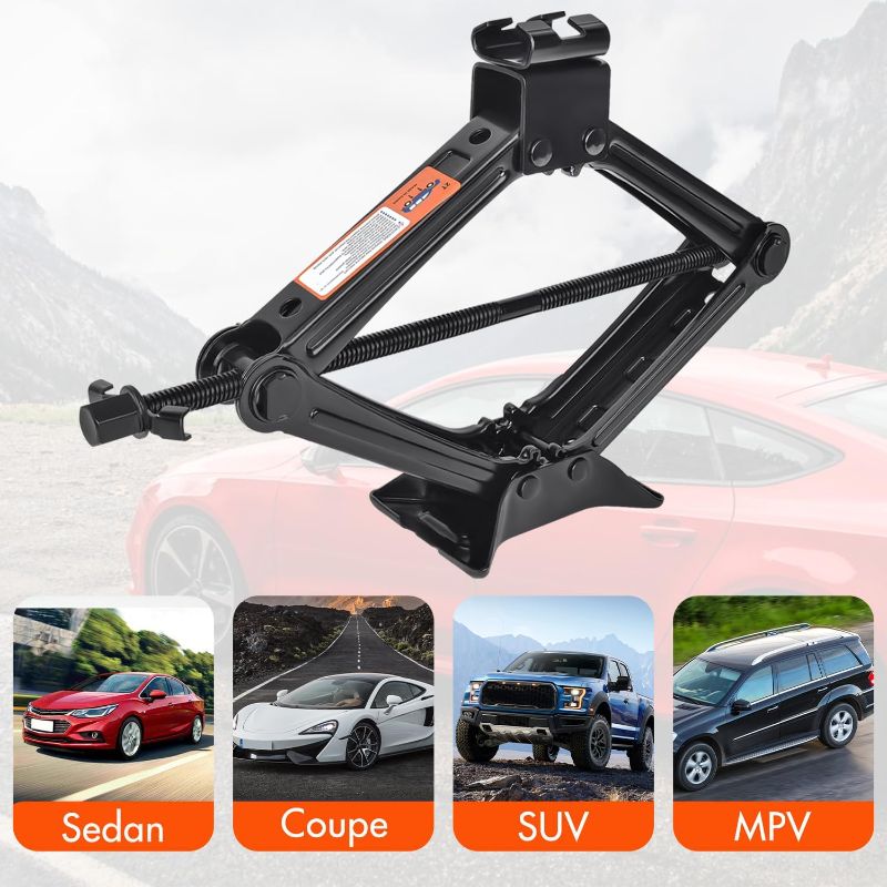 Photo 1 of Universal Car Jack Kit Scissor Jack for Car 2 Ton Spare Tire Changing Kit,Portable Tire Jack Repair Kit