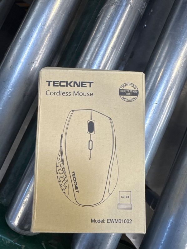 Photo 1 of TECKNET Wireless Mouse, 2.4G Computer Mouse with 6-Level Adjustable 4800 DPI, 30 Months Battery, Ergonomic Grips, 6 Buttons Portable for PC, Chromebook, Mac - White
