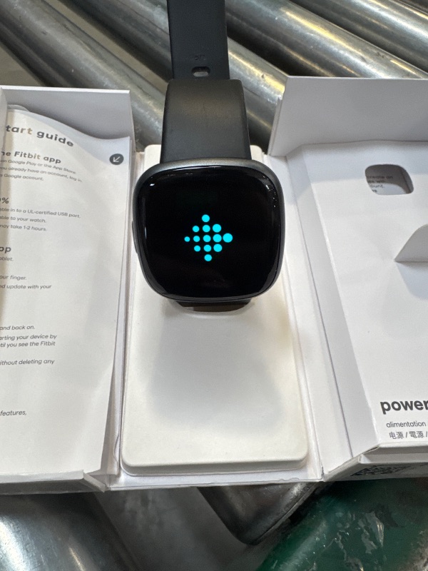 Photo 1 of Fitbit Versa 4 Fitness Smartwatch with Daily Readiness, GPS, 24/7 Heart Rate, 40+ Exercise Modes, Sleep Tracking and more, Black/Graphite, One Size (S & L Bands Included)