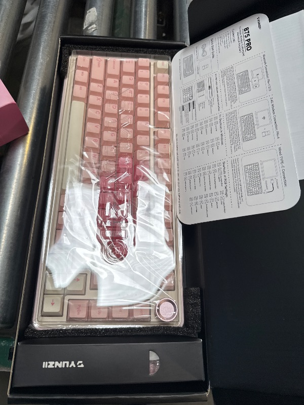 Photo 1 of YUNZII B75 PRO Wireless Mechanical Keyboard,75% Layout with Knob,Hot Swap Gasket Custom Structure,Creamy Pre-lubed Switches,RGB Backlit,Bluetooth/Type-C/2.4G for Win/Mac(Milk Switch,Pink)