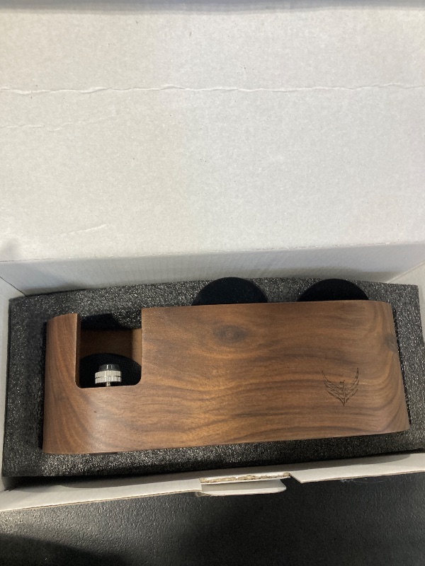 Photo 1 of 58mm Espresso Tamper Station Rosewood KNODOS Espresso Machine Accessories For Coffee Bar Wooden Coffee Tamping Box and Portafilter Holder
