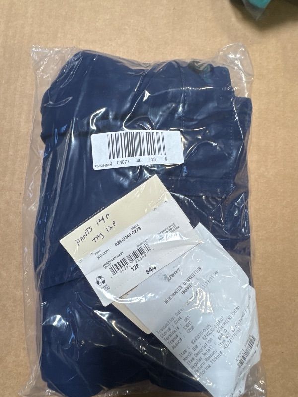 Photo 1 of St. John's Bay Women's Relaxed Fit Girl Friend Chino Pant, 12 Petite, Blue
