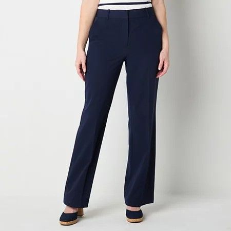 Photo 1 of Worthington Tall Womens Hi Rise Modern Trouser, 10 Tall, Blue
