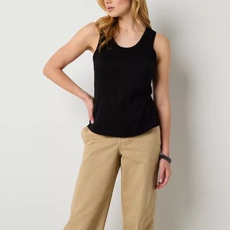 Photo 1 of A.n.a Womens U Neck Sleeveless Tank Top, Xx-large, Black
