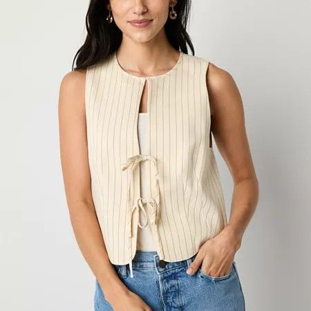 Photo 1 of A.n.a Tie Front Womens Vest, Xx-large, Beige
