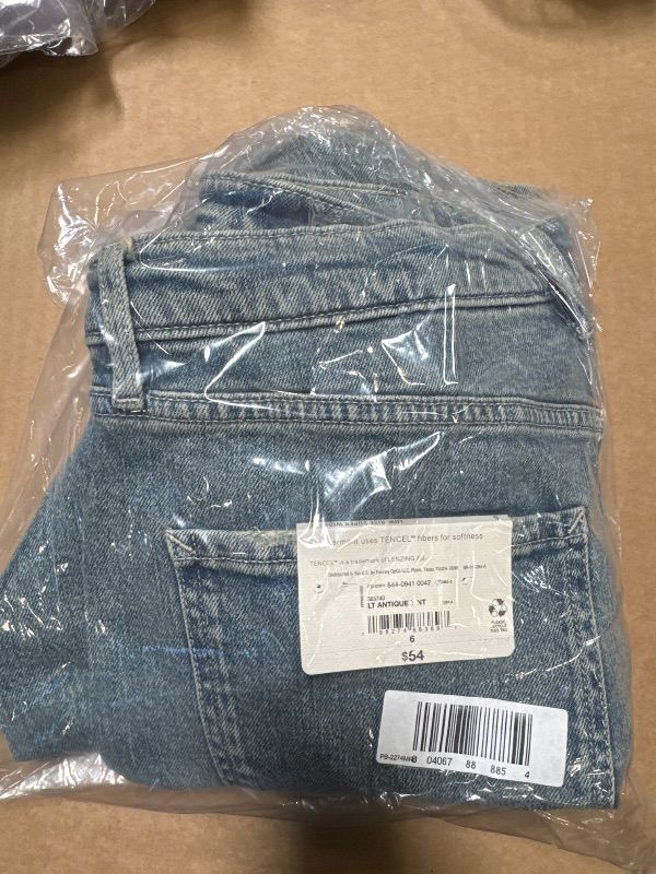 Photo 1 of A.n.a Soft Drape Womens Low Rise Wide Leg Jean, 6, Blue
