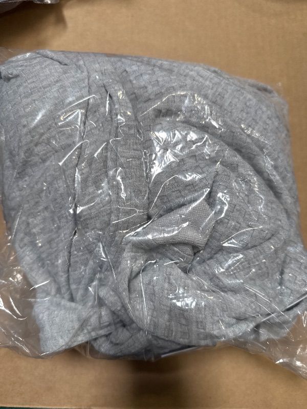 Photo 1 of Liz Claiborne Womens Waffle 3/4 Sleeve Knee Length Robe Gray XL
