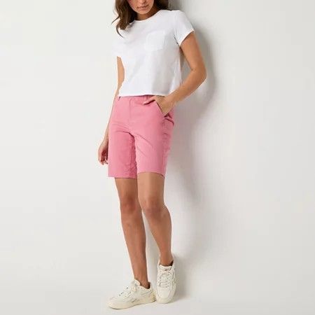 Photo 1 of A.n.a Womens 9" Mid Rise Chino Short, 6, Pink
