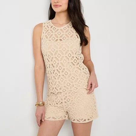 Photo 1 of A.n.a Womens Short Sleeve Crochet Top, X-large,
