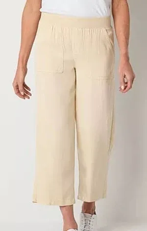 Photo 1 of St. John's Bay High Rise Wide Leg Capris Birch Size Med
