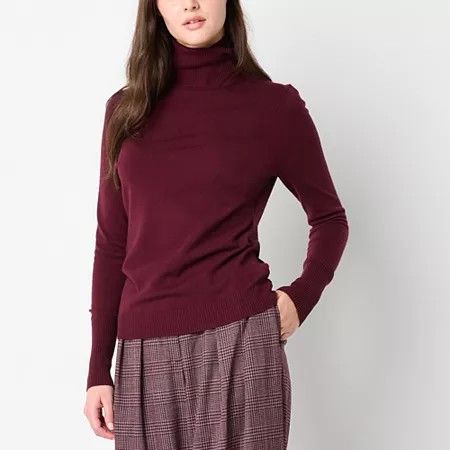 Photo 1 of Worthington Womens Turtleneck Long Sleeve Pullover Sweater, X-small, Red
