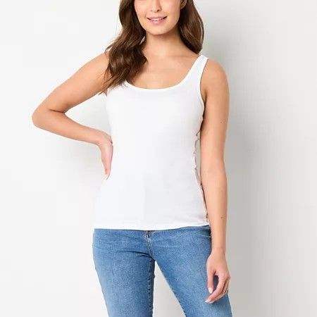 Photo 1 of A.n.a Womens U Neck Sleeveless Tank Top, Xx-large, White
