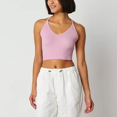 Photo 1 of Arizona Womens Juniors V Neck Sleeveless Tank Top Lilac Rose Size med