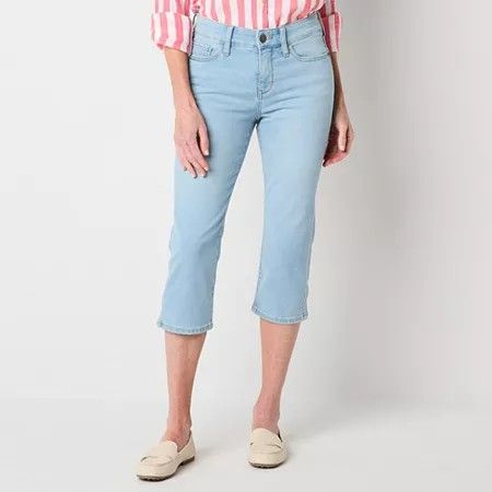 Photo 1 of St. John's Bay Womens Skinny Mid Rise Skinny Fit Capri Pant, 12, Blue