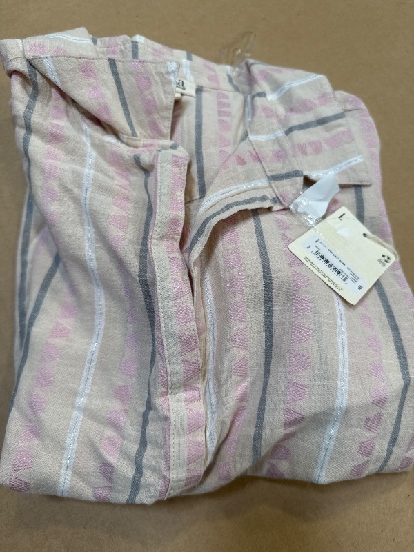 Photo 1 of A.n.a Womens Short Sleeve Regular Fit Blouse, Large, Pink
