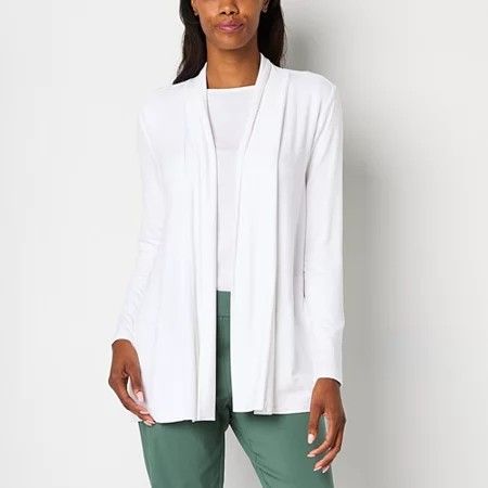 Photo 1 of Liz Claiborne Womens Long Sleeve Open Front Cardigan, Medium, White
