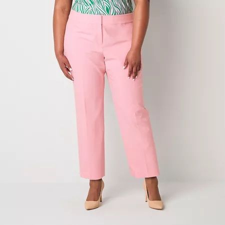 Photo 1 of Black Label by Evan-Picone Womens Straight Fit Straight-Plus Suit Pant, 18w, Pink
