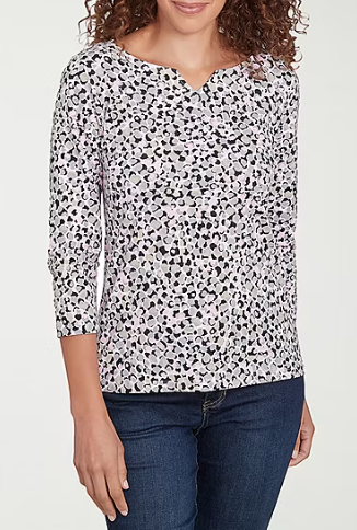 Photo 1 of Hearts Of Palm Womens Split Crew Neck 3/4 Sleeve T-Shirt xl
44