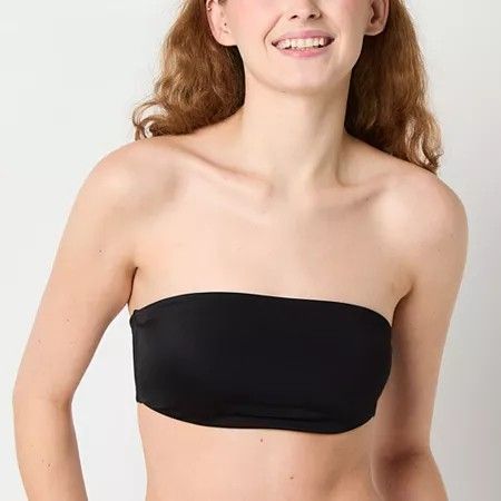 Photo 1 of Arizona Body Cloud Kissed Bandeau Strapless Bra 365389, Large, Black
