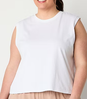 Photo 1 of Xersion Womens Cotton Crew Neck Sleeveless Muscle Tank Top Plus 1x
