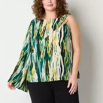 Photo 1 of Bold Elements Plus Womens Crew Neck Long Sleeve Blouse 2x