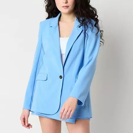 Photo 1 of By&by Womens Regular Fit Blazer Juniors, X-large, Blue

