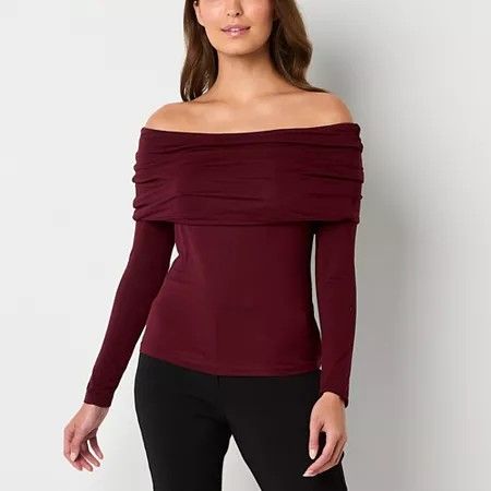 Photo 1 of Worthington Womens Long Sleeve Blouse, Large, Red
