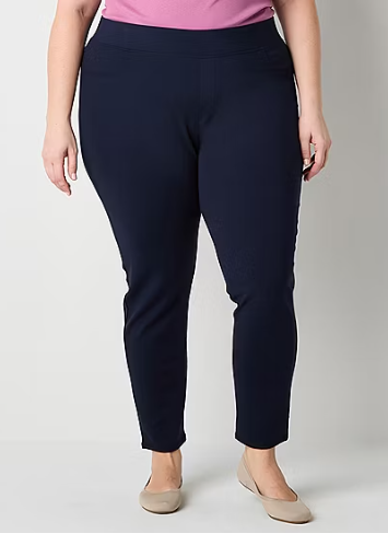 Photo 1 of St. John's Bay-Plus Womens Skinny Pull-On Pant Mysterious Green 1x