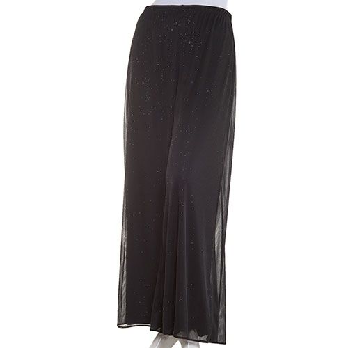 Photo 1 of Womens MSK Wide Leg Glitter Mesh Layered Pants large
