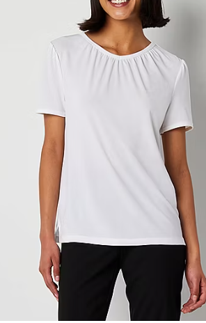 Photo 1 of Circumstance Womens V Neck Short Sleeve Blouse med 