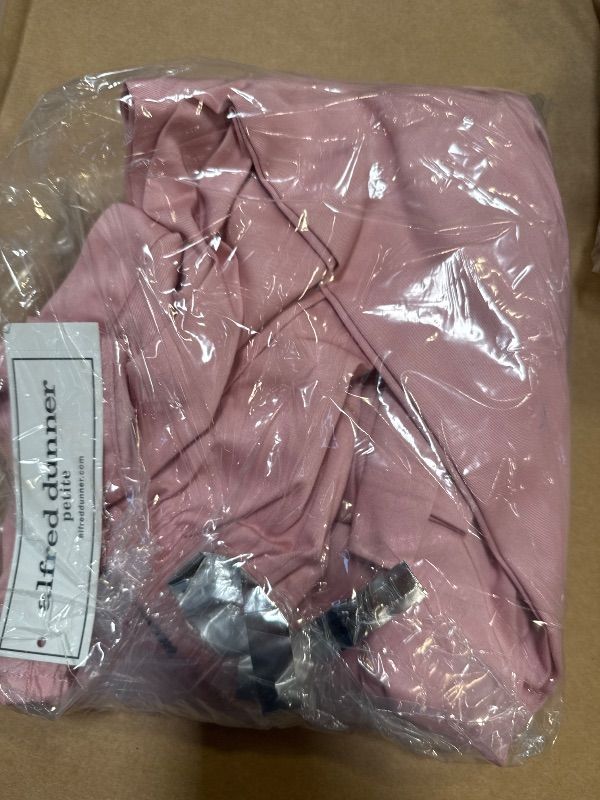 Photo 1 of Alfred Dunner Coming up Roses Womens Straight Pull-on Pants, 16 Petite Short, Pink
