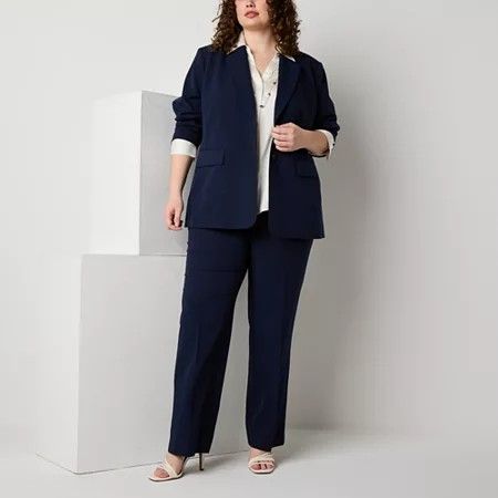 Photo 1 of Worthington Womens Regular Fit Blazer Plus, 2x, Blue

