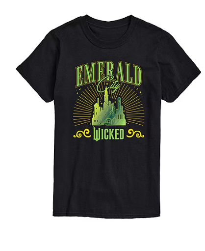 Photo 1 of Wicked Movie Emerald City Tee Womens Crew Neck Short Sleeve Regular Fit Wicked Juniors Graphic T-Shirt Small