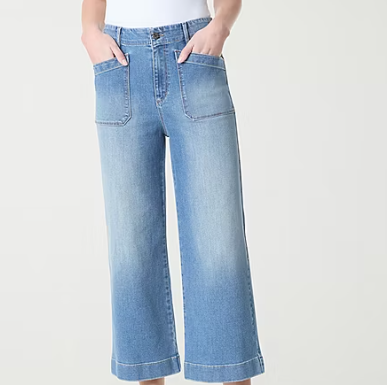 Photo 1 of Gloria Vanderbilt Womens Wide Leg High Rise Modern Fit Cropped Pant size 10