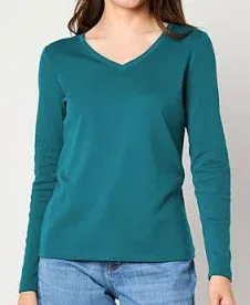 Photo 1 of St. John's Bay Womens V Neck Long Sleeve T-Shirt xxl 
