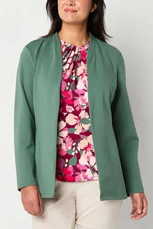 Photo 1 of Liz Claiborne Womens Knit Cardigan - Plus Dark Forest Size 0x