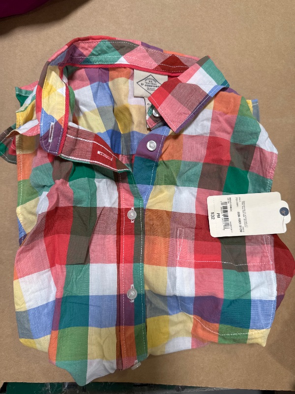 Photo 1 of St. John's Bay Womens Sleeveless Regular Fit Button-Down Shirt, Petite Medium, Multiple Colors
