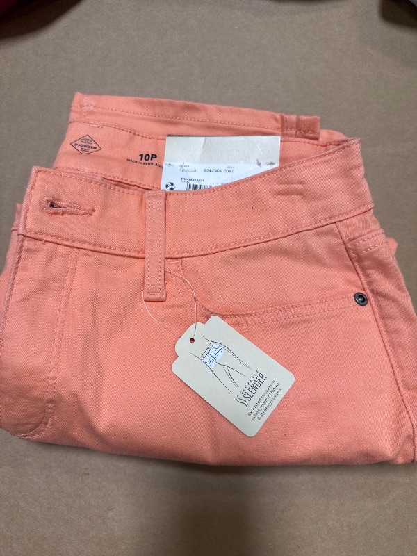 Photo 1 of St. John's Bay Womens Skinny Mid Rise Skinny Fit Capri Pant, 10 Petite, Pink
