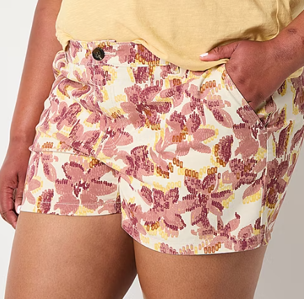 Photo 1 of a.n.a Womens 4 1/2" Mid Rise Chino Short-Plus 22w
