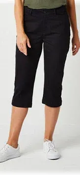 Photo 1 of St. John's Bay Secretly Slender Womens Straight Mid Rise Straight Fit Capri Pant size 4 Black