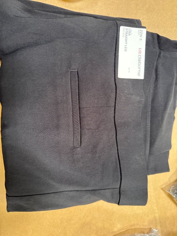 Photo 1 of Liz Claiborne Lisa Womens Straight Mid Rise Straight Fit Pull-on Pant, 22w, Black
