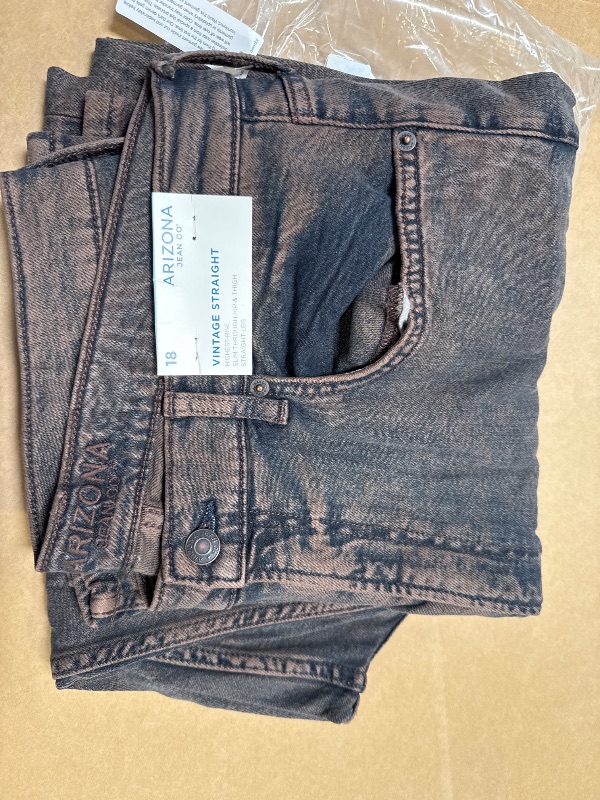 Photo 1 of Arizona Juniors Womens Highest Rise Straight Leg Jean 18

