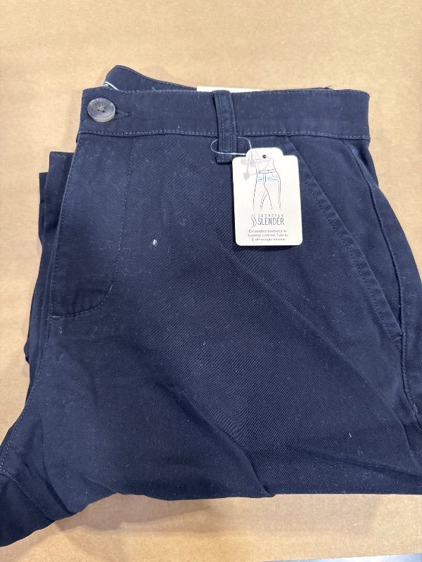 Photo 1 of St. John's Bay Women's Relaxed Fit Girl Friend Chino Pant, 10, Black
