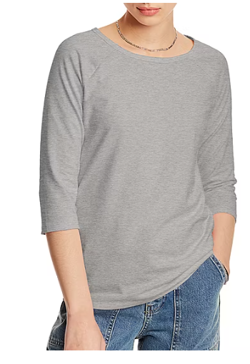 Photo 1 of Hanes Womens Round Neck 3/4 Sleeve Active T-Shirt  Small
