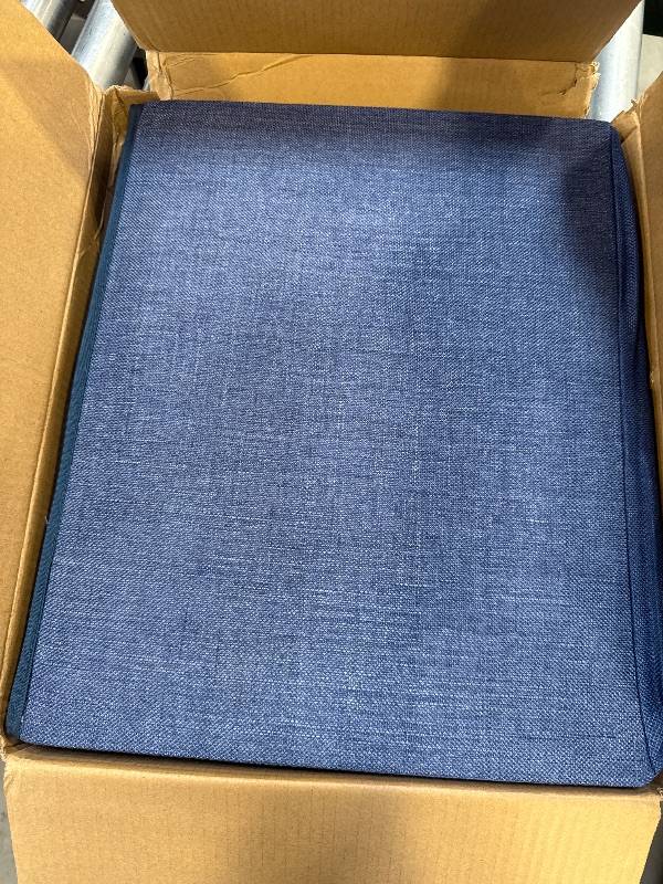Photo 1 of Bedsure Cat Beds for Indoor Cats - Large Cat Cave for Pet Cat House with Fluffy Ball Hanging and Scratch Pad, Foldable Cat Hideaway, 16.5x16.5x13 inches, Blue