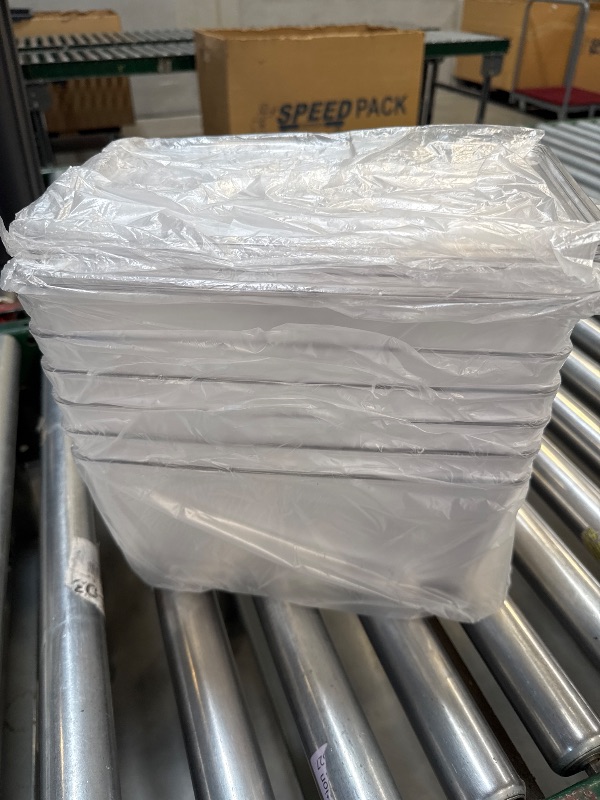 Photo 1 of 6 Pack Clear Stackable Storage Bins with Lids