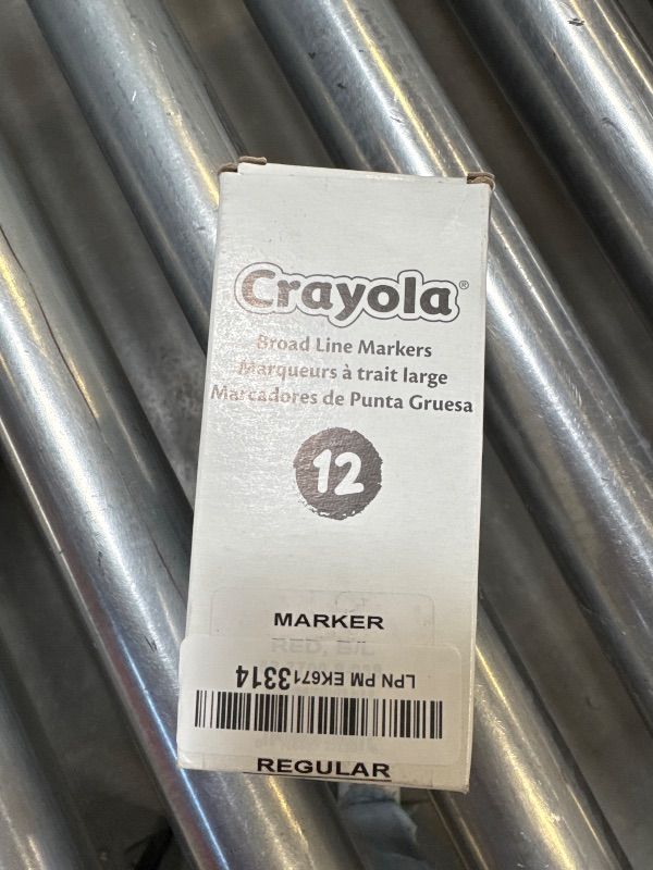 Photo 1 of Crayola Broad Line Markers - Red (12ct), Markers for Kids, Bulk School Supplies for Teachers, Nontoxic, Marker Refill with Reusable Box