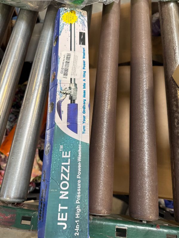 Photo 1 of Jetnozzle 2-IN-1 High Pressure Power Washer Nozzle - Garden Hose Cleaning Stick with Two Nozzles and Fast Connectors (Blue)