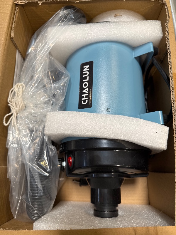 Photo 1 of CHAOLUN Dog Dryer for Pet Grooming, High Velocity Pet Hair Dryer with Heater, Adjustable Speed, 3 Nozzles and a Comb, Blue