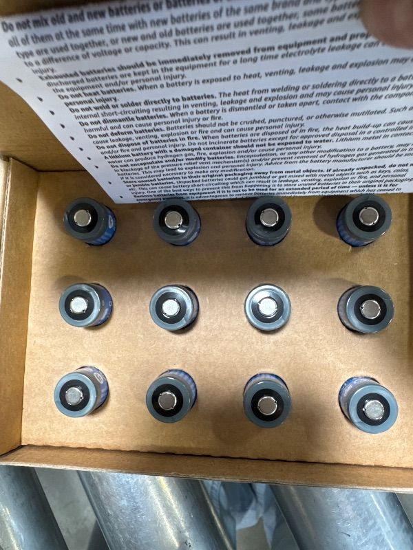 Photo 1 of Amazon Basics Non-Rechargeable CR2 Lithium Batteries, 3 Volt, Long Lasting Power, Low Self-Discharge Rate, 12 Count